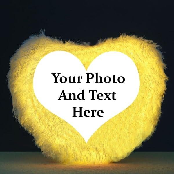 SMR Kart YELLOW HEART FUR CUSHION thumbnail 3